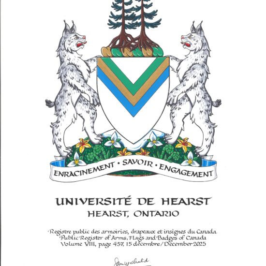 L’Université de Hearst se dote officiellement de ses armoiries