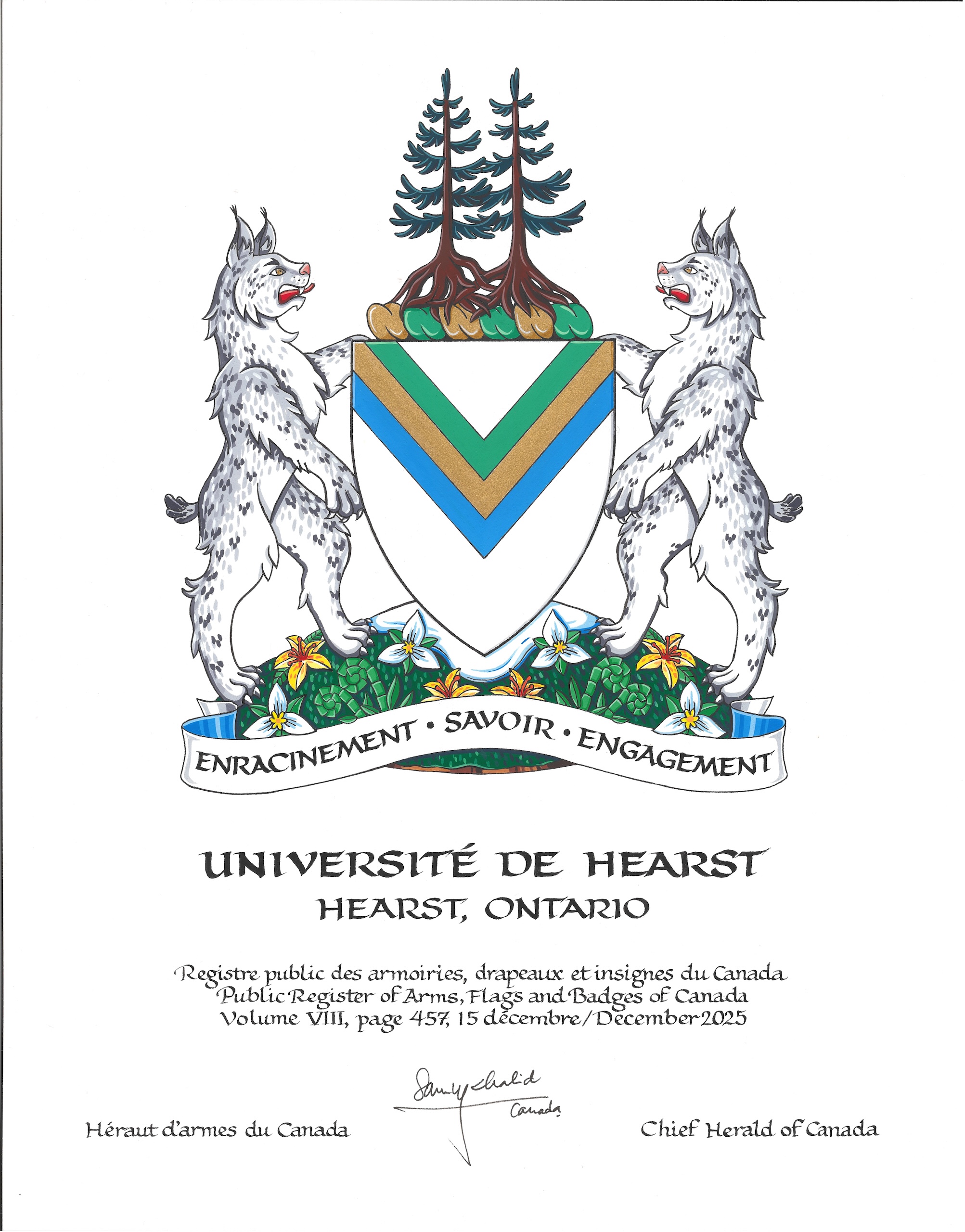 L’Université de Hearst se dote officiellement de ses armoiries